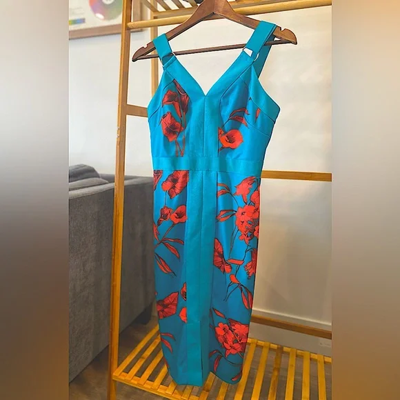 chinese dress ladies Printed Chiffon Mini Dress With Tie Waist | Elster main image 0